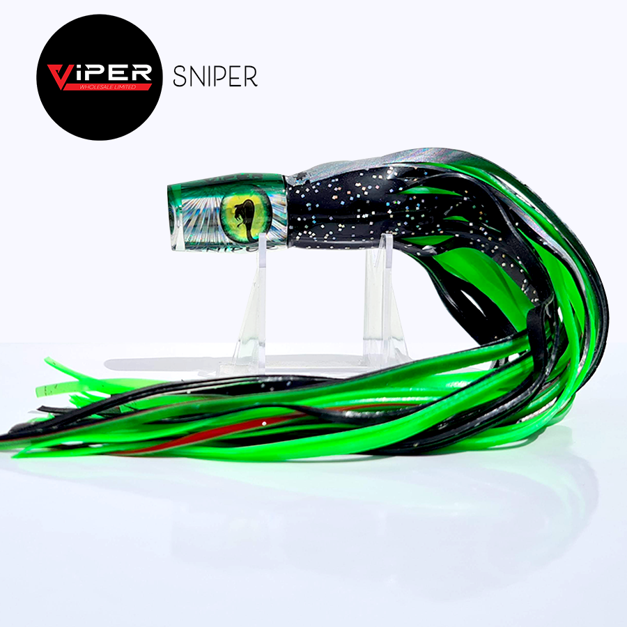 Viper - Sniper Game Lure (Rigged or Unrigged, 32 Skirt Combos)