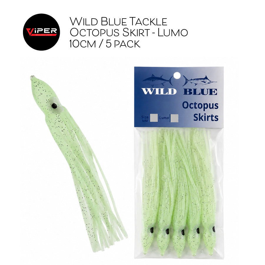 Wild Blue Tackle - Octopus Skirt 10cm (Lumo)