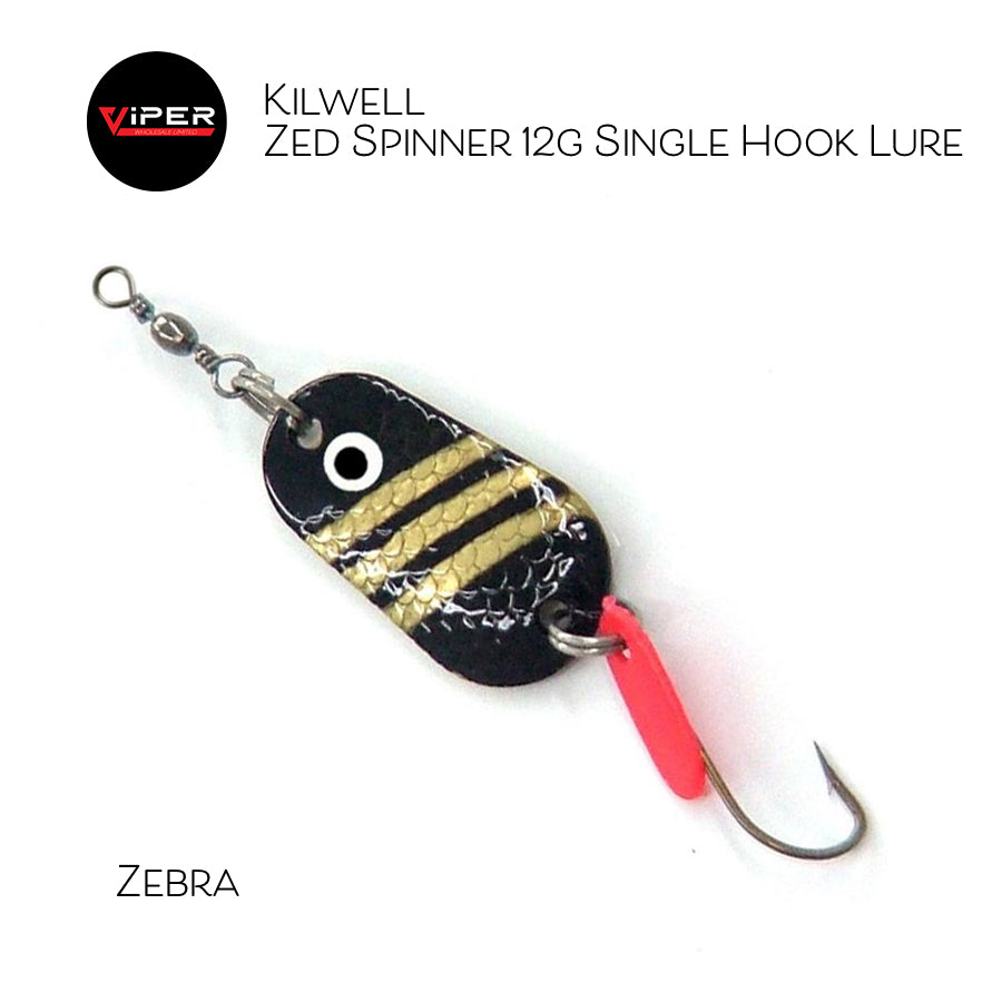 Kilwell - Zed Spinner ZEBRA Single Hook (12 gram)